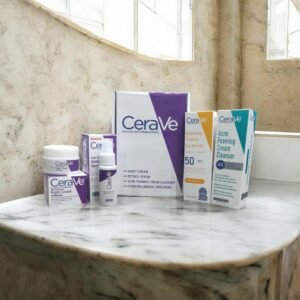Cerave 4 In 1 Skincare Kit Night Cream, Sunblock, Cleanser & Serum For Radiant Skin