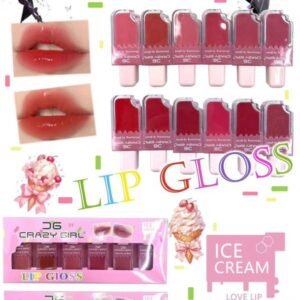 (pack Of 6 ) Crazy Girl Ice Cream Matte Lipgloss