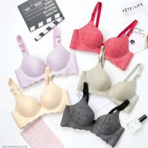 Multicolor Silk Push Up Bra - Comfortable And Lightweight - 1 Pcs